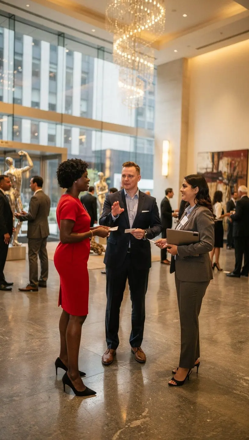 Konsultant wyjaśnia klientowi praktyczne kroki do zwiększenia widoczności i wiarygodności eksperckiej.